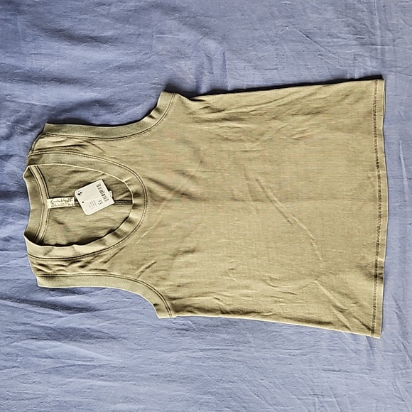 Free People U Neck Tank Army Dust Size M - Picture 1 of 8